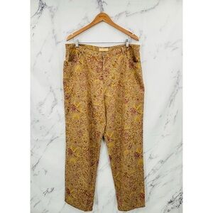 Kate Hill Vintage Floral High Rise Straight Leg Jeans